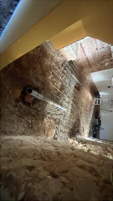 Opening up a stone wall
