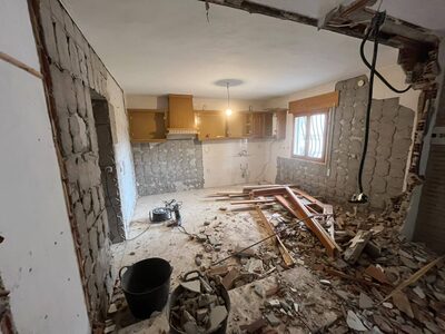 Kitchen during strip-out