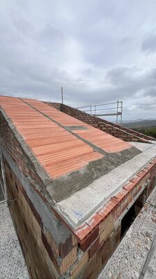 Completed roof slope