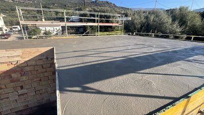 Finished concrete wall