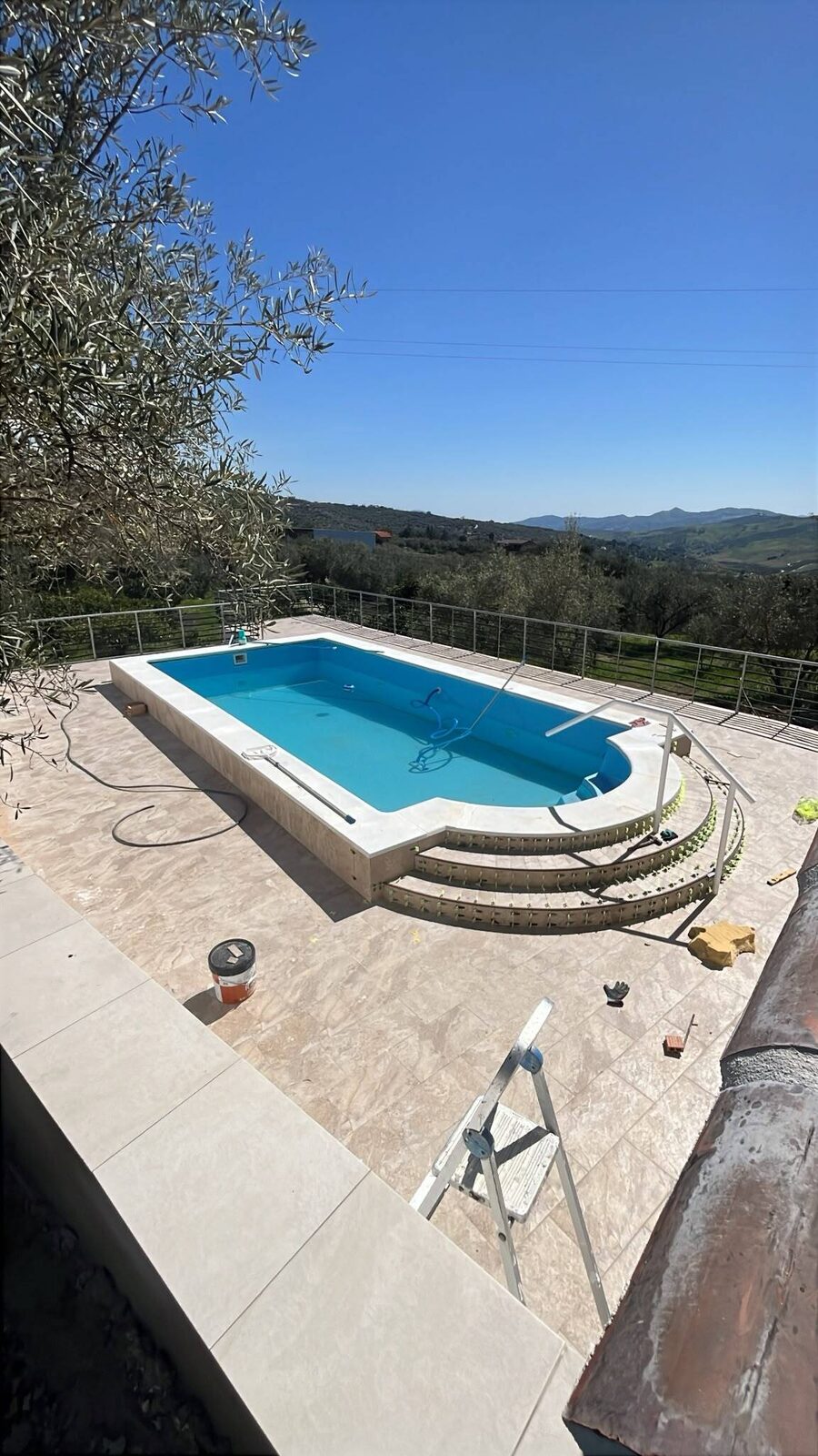 Finished pool overlooking the Axarquía