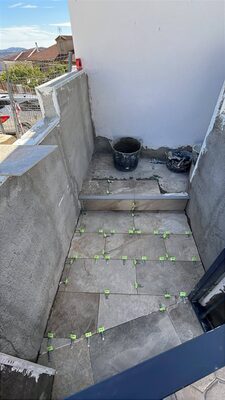 Interior courtyard paving