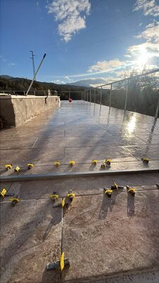 Reinforced slab ready to pour